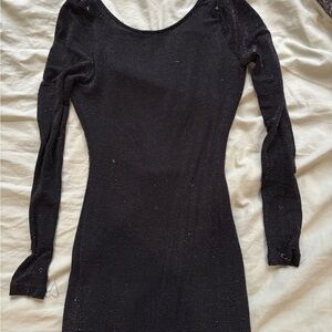 Elegant Black Long Sleeve Dress